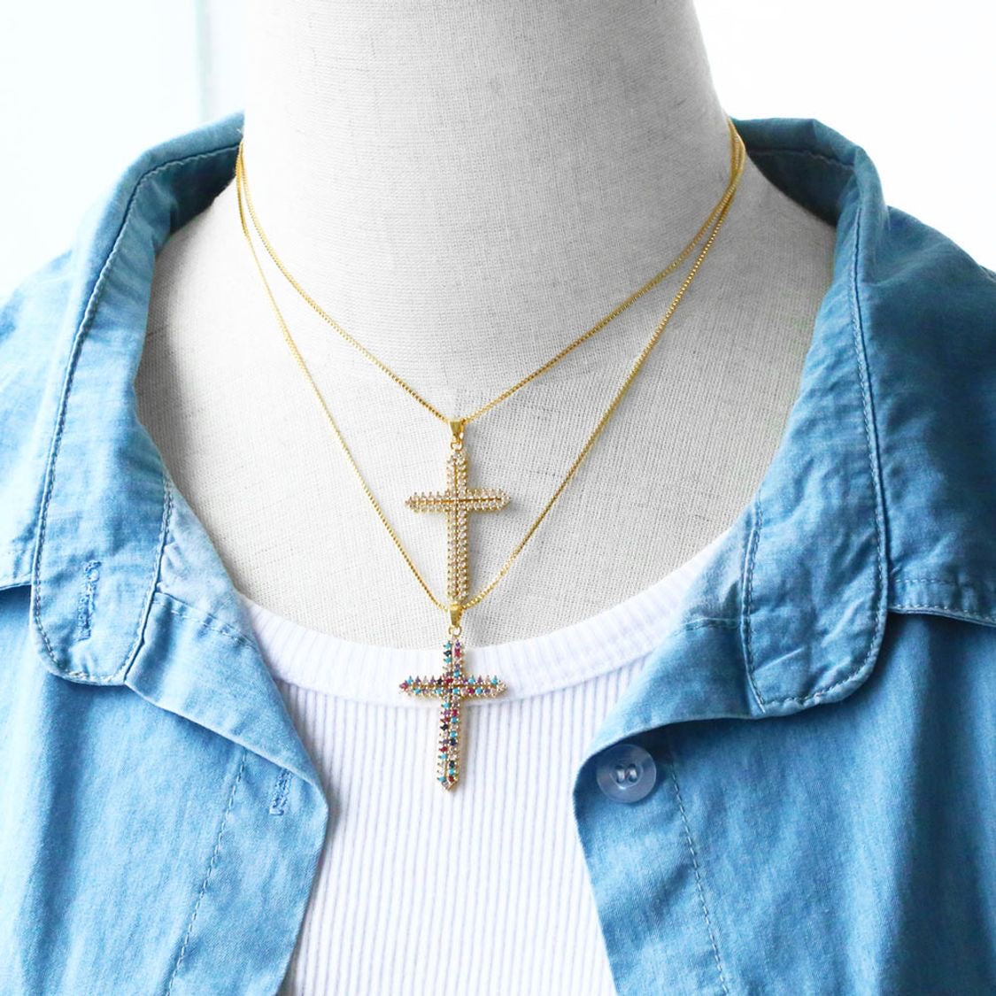 Colors Cross Necklace